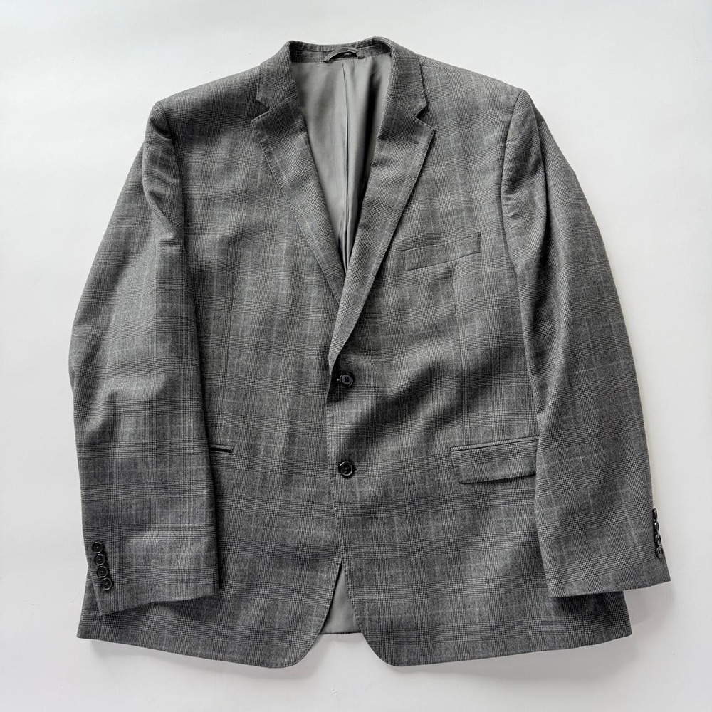 Lauren Ralph Lauren Men's 50R Gray Plaid 100% Wool Blazer